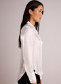 Bella DahlShirt Tail Button Down - White ShimmerTops