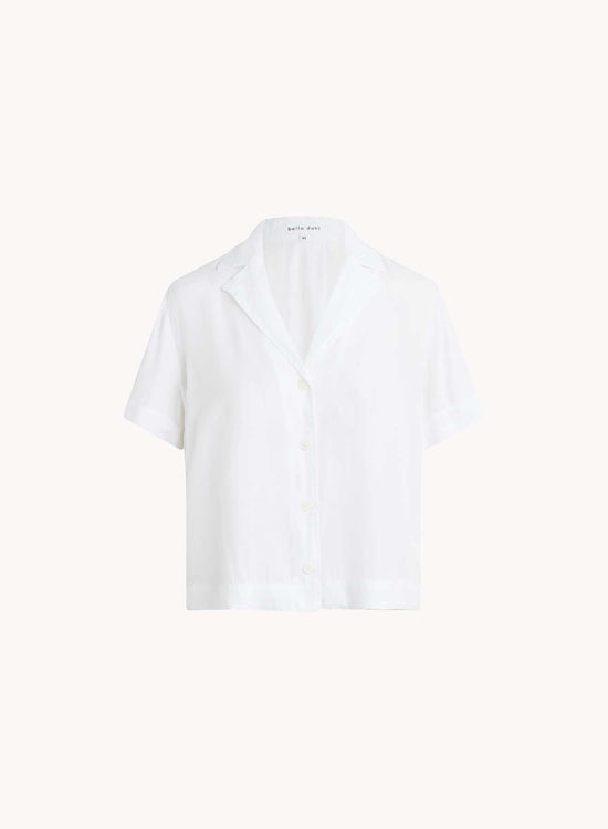 Bella DahlShort Sleeve Flowy Button Down - WhiteTops