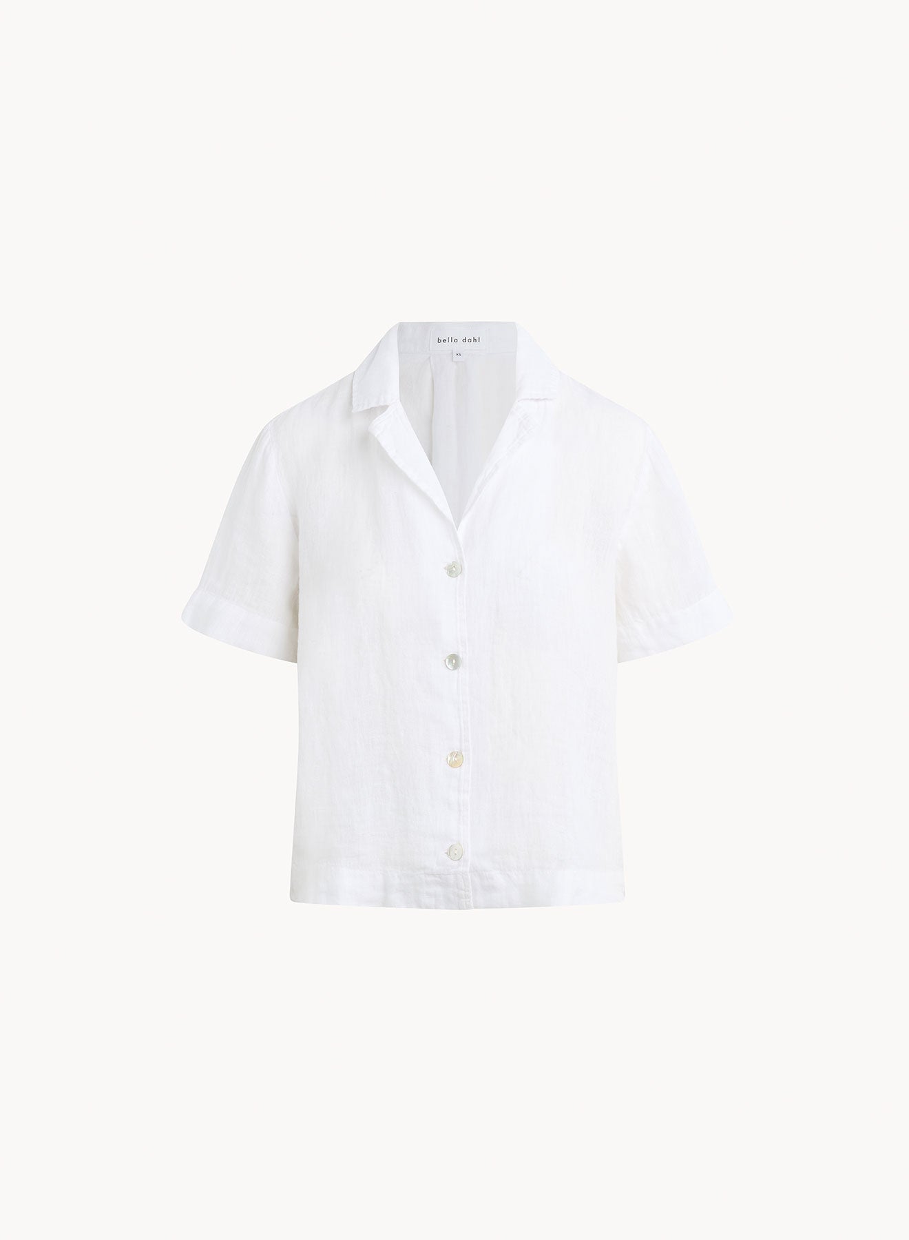 Bella DahlShort Sleeve Flowy Button Down - WhiteTops