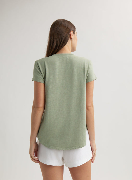 Bella DahlShort Sleeve Henley - Olive GroveTops