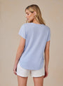 Bella DahlShort Sleeve Henley - Perennial BlueTops