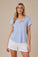 Bella DahlShort Sleeve Henley - Perennial BlueTops