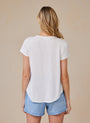 Bella DahlShort Sleeve Henley - WhiteTops