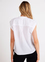 Bella DahlShort Sleeve Pintuck Pullover - WhiteTops