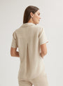 Bella DahlShort Sleeve Pocket Button Down - Linen SandTops