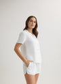 Bella DahlShort Sleeve Pocket Button Down - WhiteTops