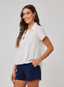 Bella DahlShort Sleeve Pullover - WhiteTops