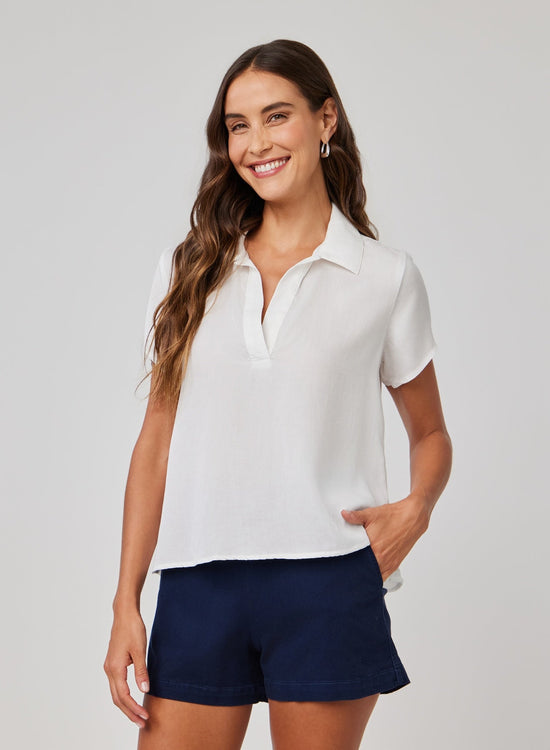 Bella DahlShort Sleeve Pullover - WhiteTops