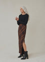 Bella DahlSide Slit Bias Maxi Skirt - Autumn Ember PlaidBottoms