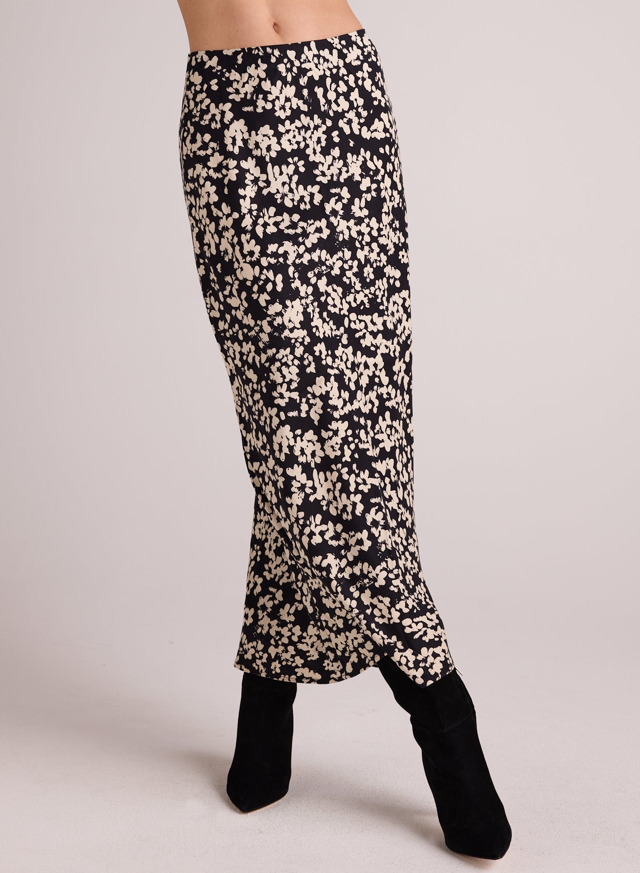 Bella DahlSide Slit Bias Maxi Skirt - Ditsy Floral PrintBottoms