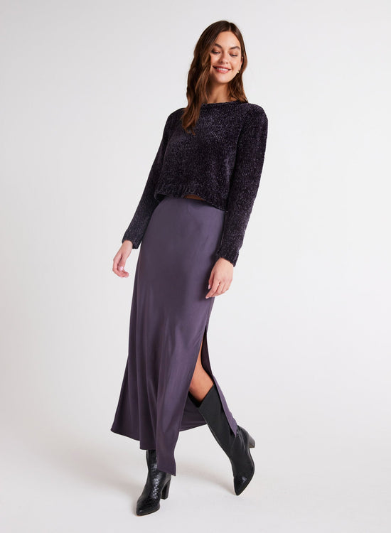 Bella DahlSide Slit Bias Maxi Skirt - Galaxy SmokeBottoms