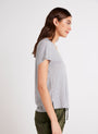 Bella DahlSide Slit V - Neck Tee - Heather AshTops