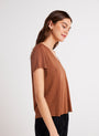 Bella DahlSide Slit V - Neck Tee - Twilight GoldTops