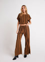 Bella DahlSide Slit Wide Leg Pant - Gilded BrownBottoms