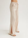 Bella Dahl Side Slit Wide Leg Pant - Linen SandBottoms