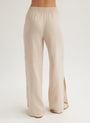 Bella Dahl Side Slit Wide Leg Pant - Linen SandBottoms