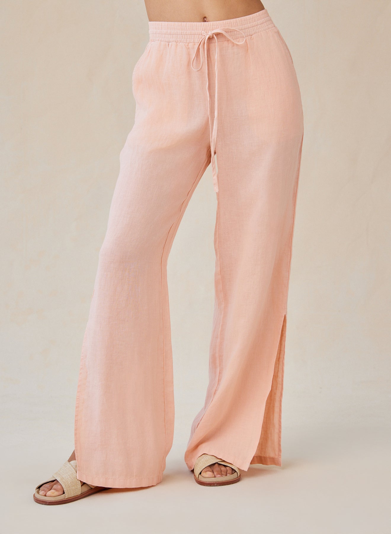 Bella DahlSide Slit Wide Leg Pant - Peach FizzBottoms