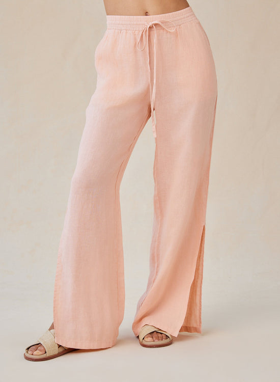 Bella DahlSide Slit Wide Leg Pant - Peach FizzBottoms