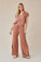 Bella DahlSide Slit Wide Leg Pant - Terracotta BrownBottoms