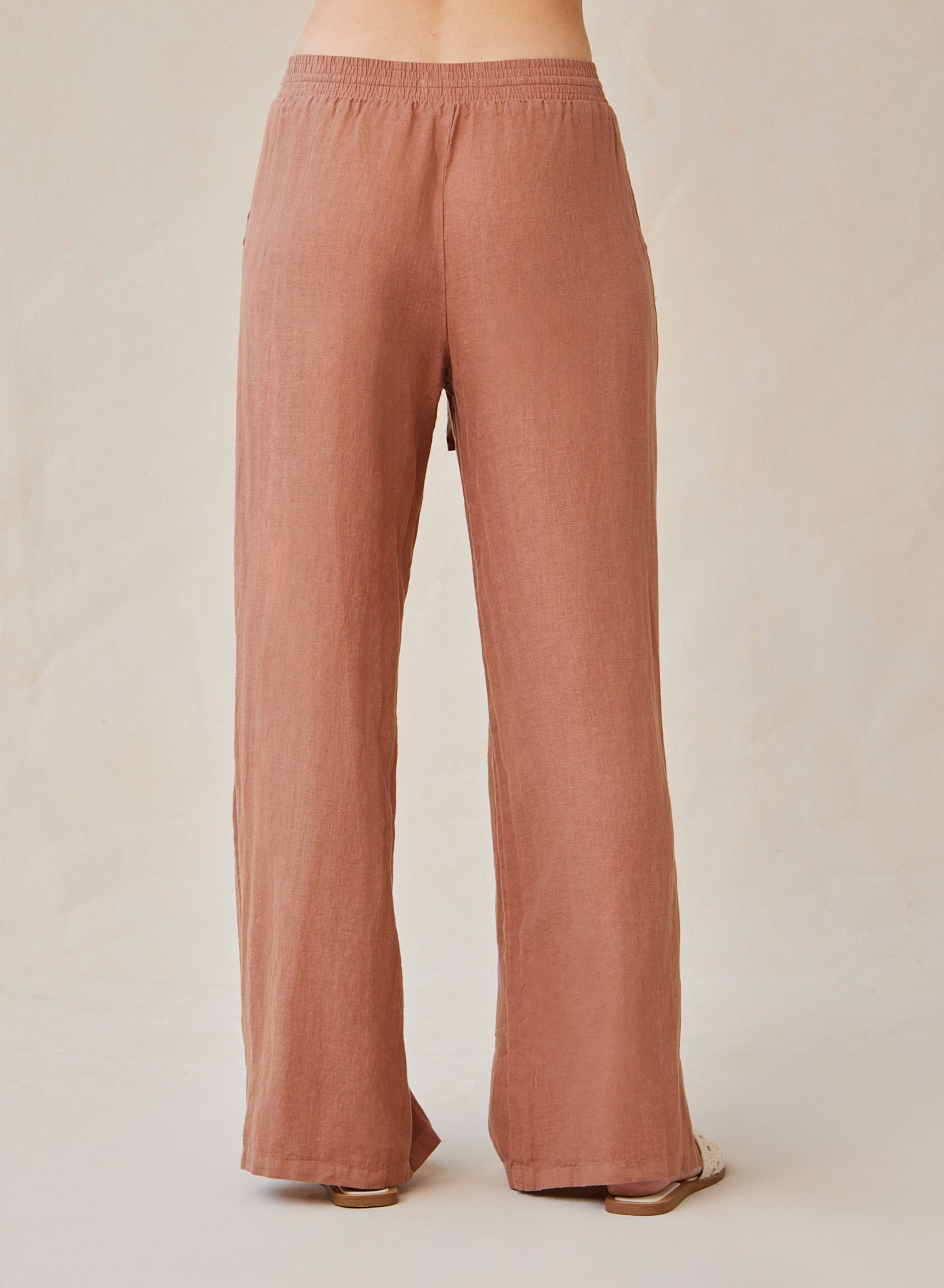 Bella DahlSide Slit Wide Leg Pant - Terracotta BrownBottoms