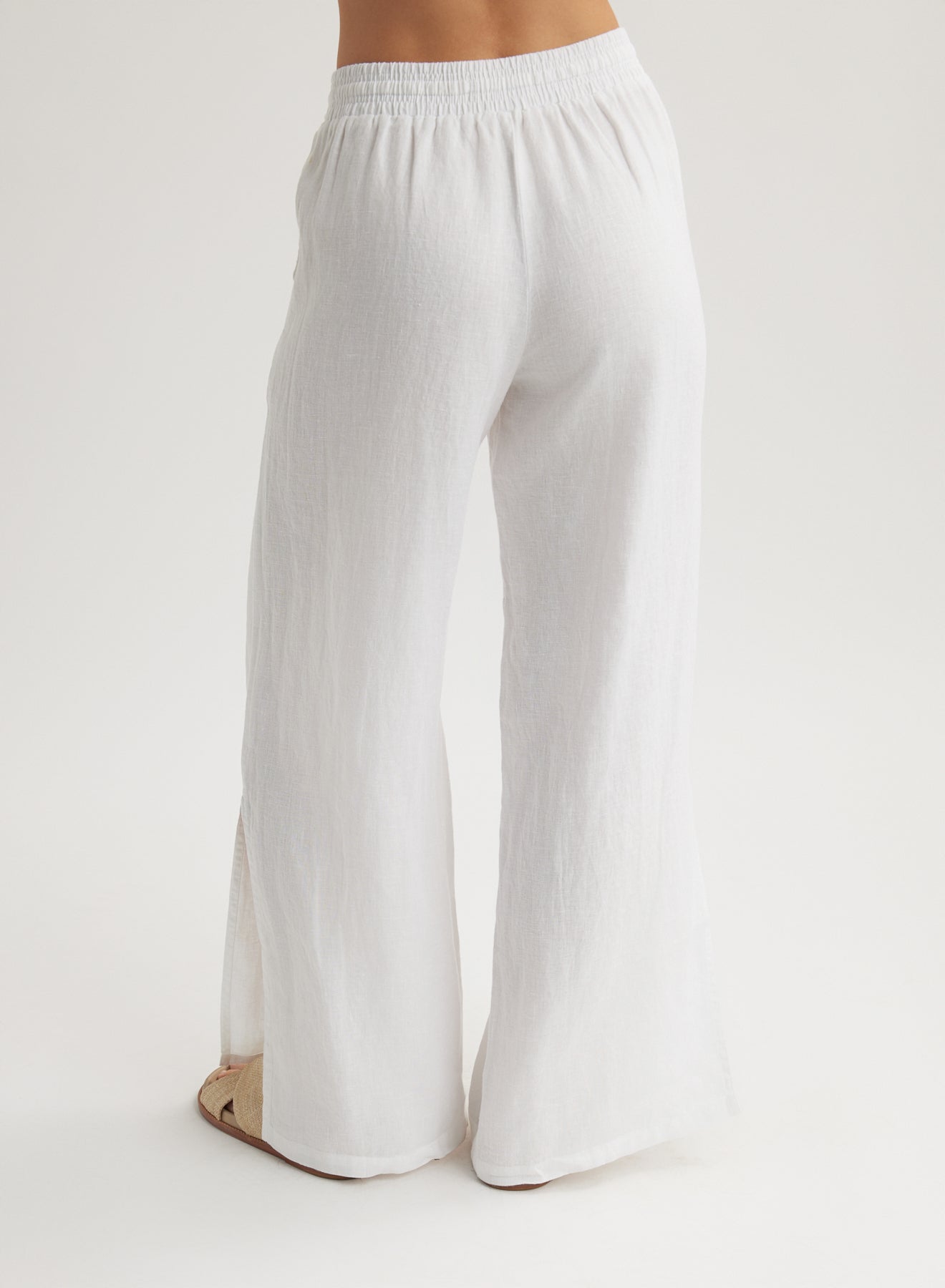 Bella Dahl Side Slit Wide Leg Pant - WhiteBottoms