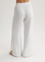 Bella Dahl Side Slit Wide Leg Pant - WhiteBottoms