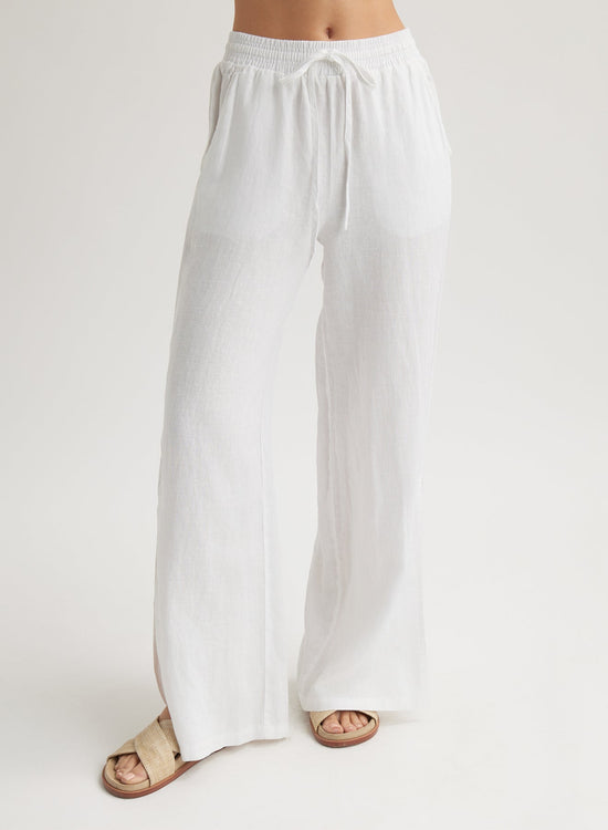 Bella DahlSide Slit Wide Leg Pant - WhiteBottoms