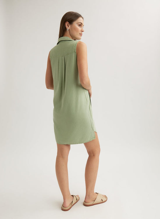 Bella DahlSleeveless A - Line Dress - Olive GroveDresses