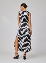 Bella Dahl Sleeveless Belted Maxi Dress - Abstract Ikat PrintDresses