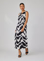 Bella Dahl Sleeveless Belted Maxi Dress - Abstract Ikat PrintDresses