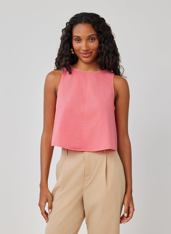 Bella Dahl Sleeveless Button Back Top - Hibiscus PinkTops