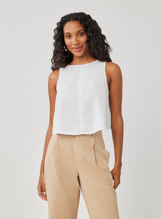 Bella Dahl Sleeveless Button Back Top - WhiteTops