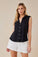 Bella DahlSleeveless Button Front Top - BlackTops