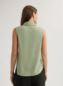 Bella DahlSleeveless Button Front Top - Olive GroveTops