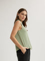 Bella DahlSleeveless Button Front Top - Olive GroveTops