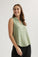 Bella DahlSleeveless Button Front Top - Olive GroveTops