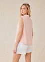 Bella DahlSleeveless Button Front Top - Peach FizzTops