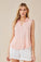 Bella DahlSleeveless Button Front Top - Peach FizzTops