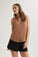 Bella DahlSleeveless Button Front Top - Terracotta BrownTops