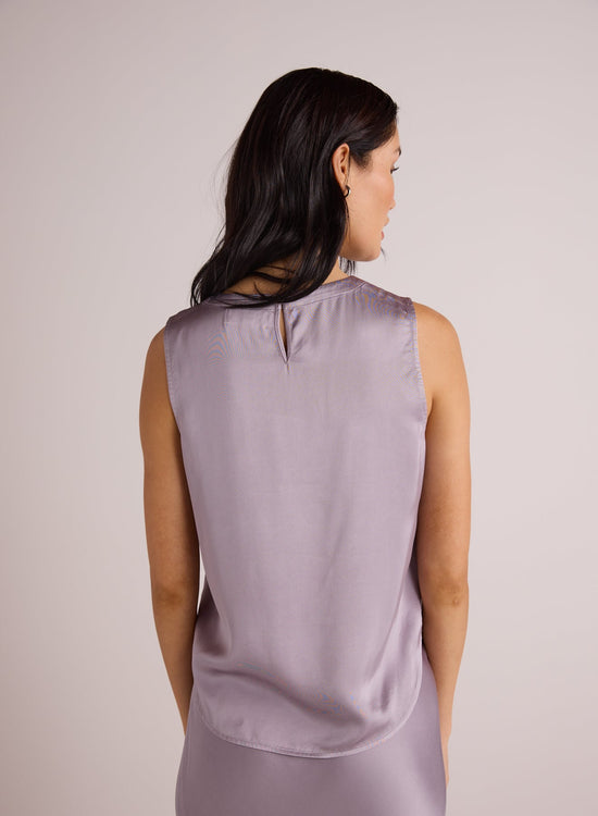 Bella DahlSleeveless Crew Neck Top - Glacier GreyTops