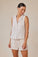 Bella DahlSleeveless Notch Collar Button Down - Linen SandTops