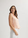 Bella DahlSleeveless Notch Collar Button Down - Peach FizzTops