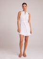 Bella DahlSleeveless Ruffle Hem Placket Dress - WhiteDresses