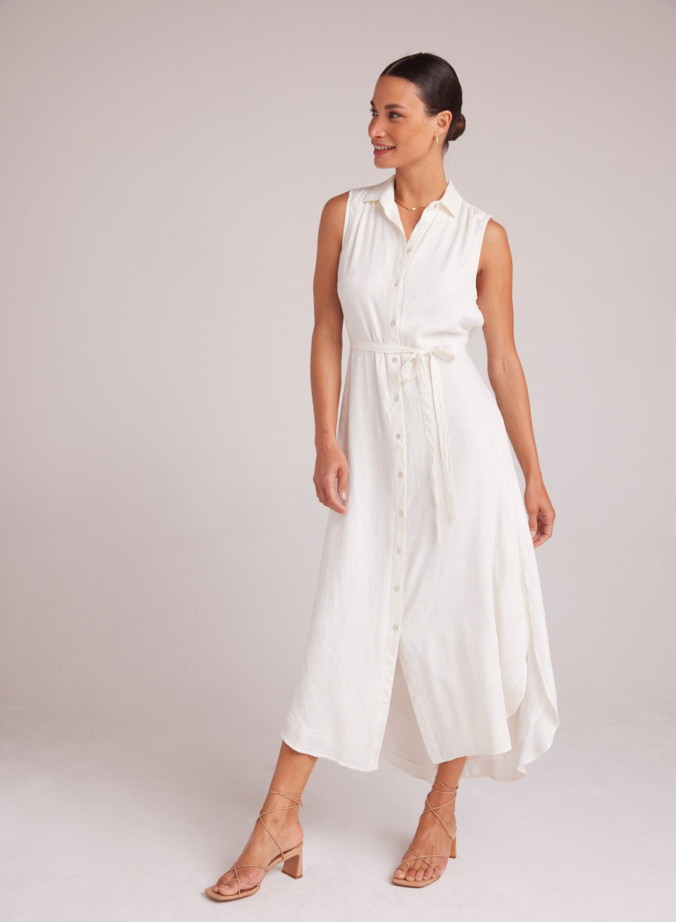 Bella DahlSleeveless Shirred Maxi Dress - Off WhiteDresses