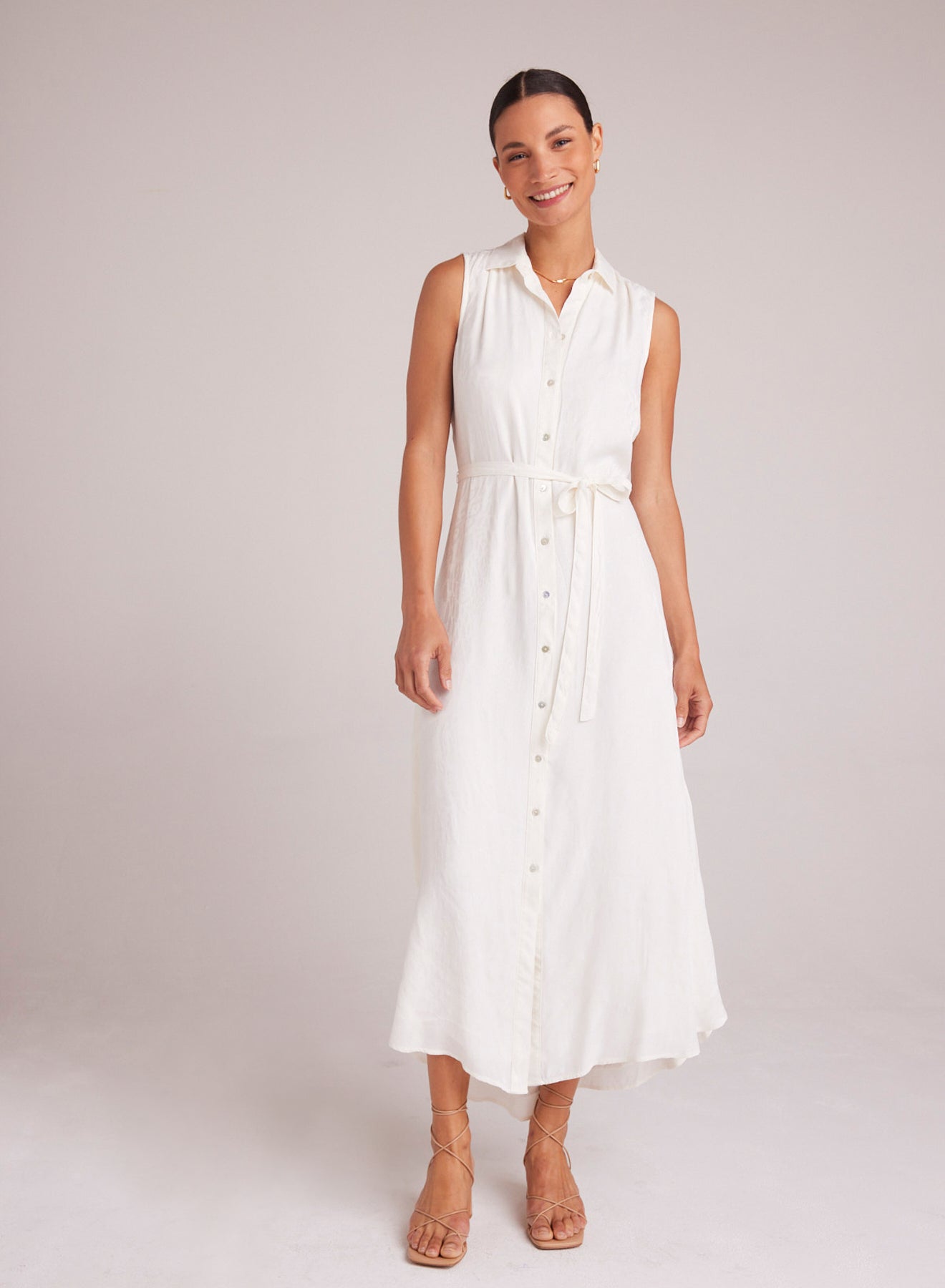 Bella DahlSleeveless Shirred Maxi Dress - Off WhiteDresses