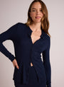 Bella DahlSlim Fit Button Down - Navy StormTops