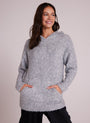 Bella DahlSlouchy Hoodie Sweater - Heather StoneSweaters