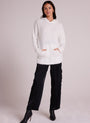 Bella DahlSlouchy Hoodie Sweater - Winter WhiteSweaters