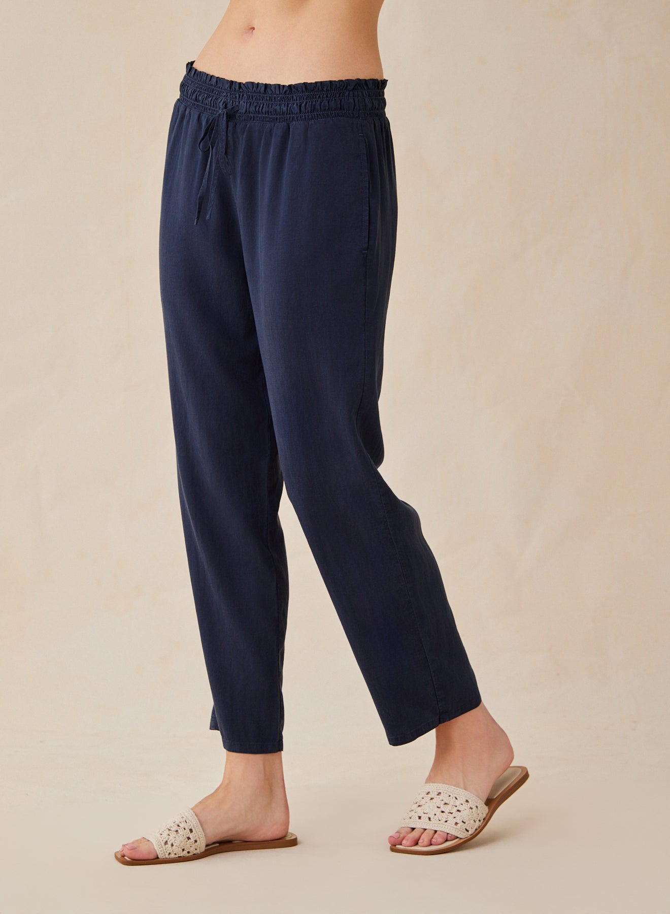 Bella DahlSmocked Waist Trousers - Endless SeaBottoms