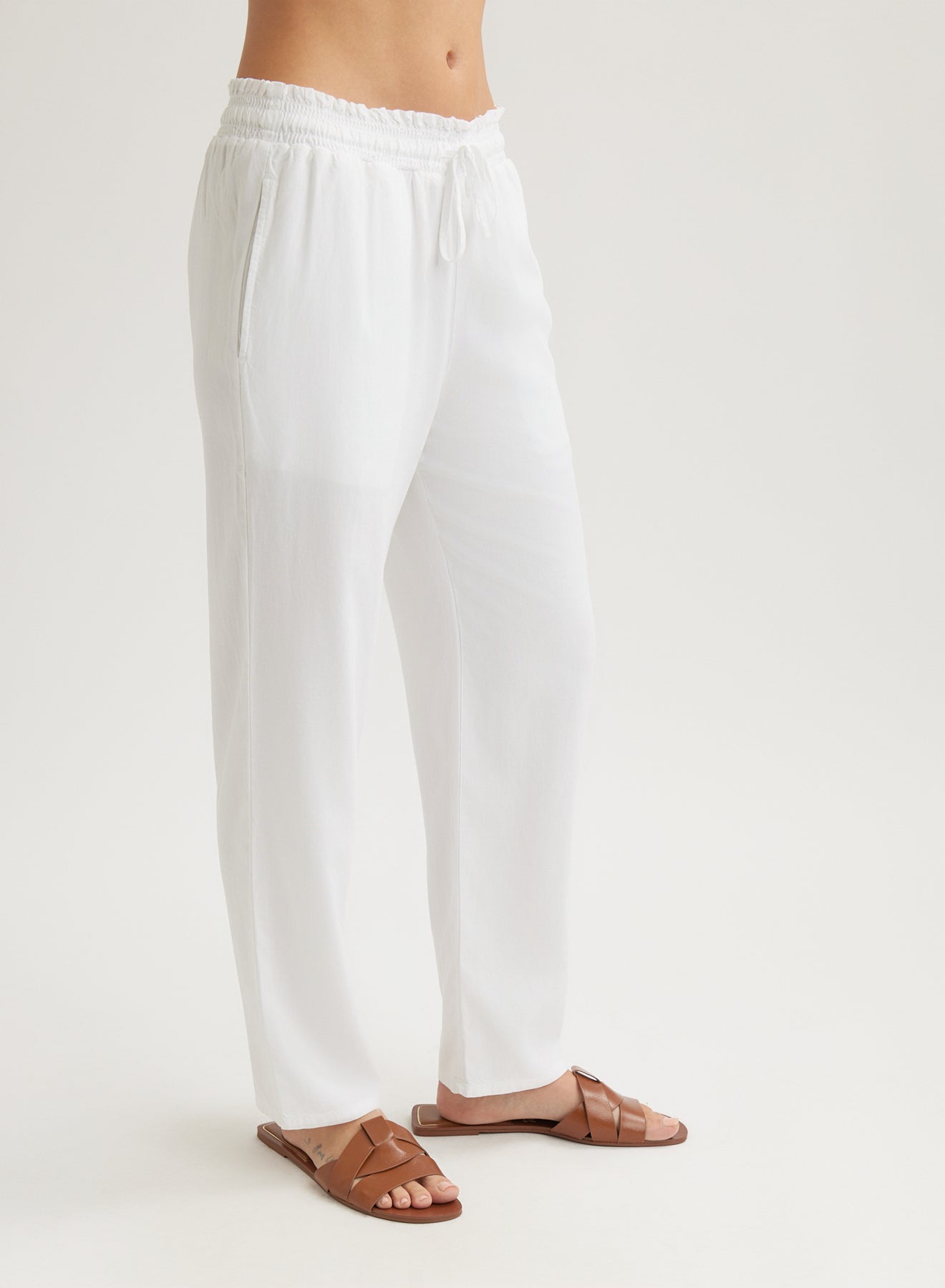 Bella DahlSmocked Waist Trousers - WhiteBottoms